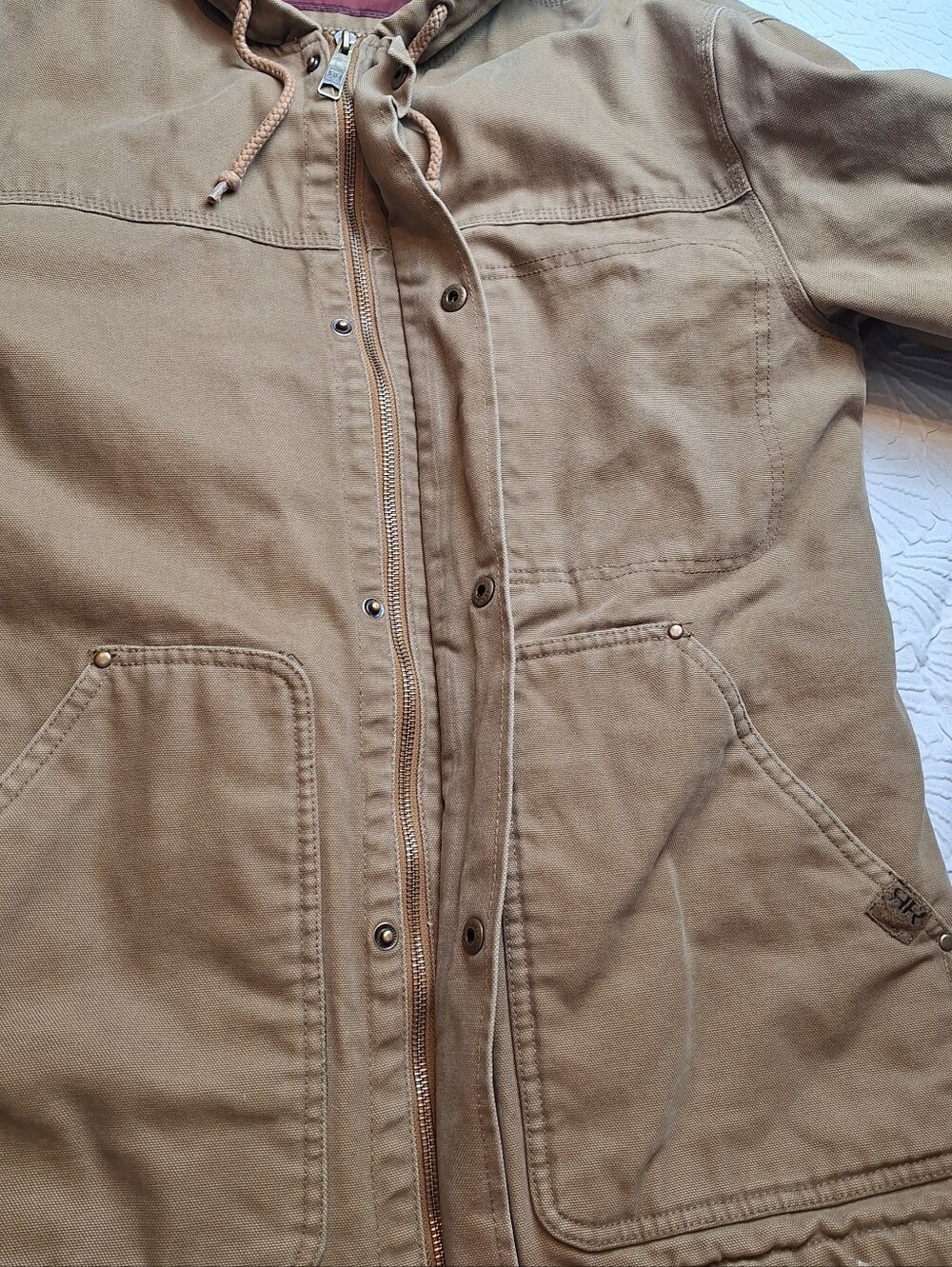 Real Ranch Canvas Long Jacket Coat, Size S - Picture 5 of 12